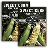 Survival Garden Seeds - Golden Bantam Sweet Corn Seed for Planting - Packet with Instructions to Plant and Grow Yellow Corn on The Cob Your Home Vegetable Garden - Non-GMO Heirloom Variety - 2 Pack Photo, new 2024, best price $7.99 ($4.00 / Count) review