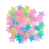 AM AMAONM 100 Pcs Colorful Glow in The Dark Luminous Stars Fluorescent Noctilucent Plastic Wall Stickers Murals Decals for Home Art Decor Ceiling Wall Decorate Kids Babys Bedroom Room Decorations Photo, new 2024, best price $8.99 ($0.09 / Count) review