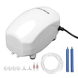 PULACO 210 GPH Ultra Quiet Aquarium Air Pump Dual Outlet , Fish Tank Aerator Pump with Accessories, Under 300 Gallon Fish Tanks Photo, new 2024, best price $24.99 review