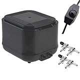 AQUANEAT Powerful Aquarium Air Pump, 250GPH, Dual Outlets, for up to 300 Gallon Fish Tank, Super Quiet Oxygen Aerator with Gang Valves, Adjustable Hydroponic Air Bubbler Pump Photo, new 2024, best price $34.99 review