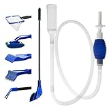 GreenJoy Aquarium Fish Tank Cleaning Kit Tools Algae Scrapers Set 5 in 1 & Fish Tank Gravel Cleaner - Siphon Vacuum for Water Changing and Sand Cleaner (Cleaner Set) Photo, new 2024, best price $16.88 review