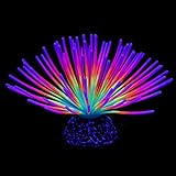 Uniclife Aquarium Imitative Rainbow Sea Urchin Ball Artificial Silicone Ornament with Glowing Effect for Fish Tank Landscape Decoration Photo, new 2024, best price $7.49 review