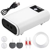 APEXCORE Aquarium Air Pump, Fish Tank Oxygen Pump Intelligent Control and Noise Reduction Dual Outlet Air Pump with Accessories StonesTubes,Check Valves for Max 100 Gallon Tank,White Photo, new 2024, best price $22.99 review