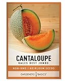 Cantaloupe Seeds for Planting - Hales Best Jumbo Heirloom, Non-GMO Vegetable Variety- 1 Gram Approx 45 Seeds Great for Summer Melon Gardens by Gardeners Basics Photo, new 2024, best price $5.95 ($168.56 / Ounce) review