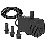 Knifel Submersible Pump 600GPH Ultra Quiet with Foam Filter & Dry Burning Protection 8.2ft High Lift for Fountains, Hydroponics, Ponds, Aquariums & More……… Photo, new 2024, best price $33.99 review