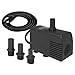 Photo Knifel Submersible Pump 600GPH Ultra Quiet with Foam Filter & Dry Burning Protection 8.2ft High Lift for Fountains, Hydroponics, Ponds, Aquariums & More……… review