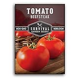 Survival Garden Seeds - Beefsteak Tomato Seed for Planting - Packet with Instructions to Plant and Grow Delicious Tomatoes in Your Home Vegetable Garden - Non-GMO Heirloom Variety - 1 Pack Photo, new 2024, best price $4.99 review