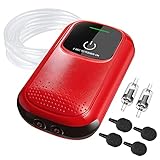 KEDSUM Battery Aquarium Air Pump, Quietest Rechargeable and Portable Fish Bait Aerator Pump with Dual Outlets for Fish Tank, Outdoor-Fishing, Fish Transportation and Power Outages Photo, new 2024, best price $25.99 review