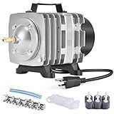 Seeutek 35W Commercial Air Pump 1030 GPH 65L/min Air Pump Bubbler with 6-Way Adjustable Air Flow Valve, 6 Pcs Airstones and a 25-Ft Air Tubing for Aquarium, Hydroponic Systems, Pond, Fish Tank Photo, new 2024, best price $47.99 review