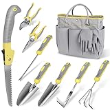 Garden Tool Set, Carsolt 10 Piece Stainless Steel Heavy Duty Gardening Tool Set for Digging Planting Pruning Gardening Kit with Durable Gardening Bag Gloves Gift Box Ideal Garden Gifts for Women Men Photo, new 2024, best price $39.99 review