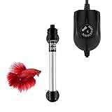 hygger 50W Mini Inline Quartz Glass Aquarium Heater with External Controller, Adjustable Submersible Betta Fish Tank Thermostat for 5-15 Gallon Photo, new 2024, best price $19.99 review