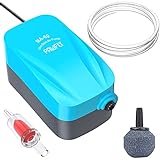 Pawfly MA-60 Quiet Aquarium Air Pump for 10 Gallon with Accessories Air Stone Check Valve and Tube, 1.8 L/min Photo, new 2024, best price $8.99 review