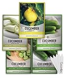 Cucumber Seeds for Planting Outdoors 5 Variety Pack Armenian, Boston Pickling, Lemon, Spacemaster, Straight Eight Veggie Seeds by Gardeners Basics Photo, new 2024, best price $10.95 review