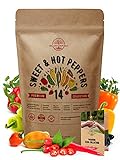 14 Sweet & Hot Peppers Seeds Variety Pack 700 Seeds Non-GMO Peppers Seeds for Planting Outdoor & Indoor Home Gardening Anaheim Jalapeno Habanero Cayenne Serrano Poblano Cubanelle Pepperoncinis & More Photo, new 2024, best price $18.99 ($1.36 / Count) review