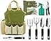 Photo Vremi 9 Piece Garden Tools Set - Gardening Tools with Garden Gloves and Garden Tote - Gardening Gifts Tool Set with Garden Trowel Pruners and More - Vegetable Herb Garden Hand Tools with Storage Tote review