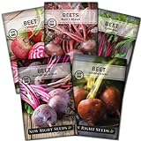 Sow Right Seeds - Beet Seeds for Planting - Detroit Dark Red, Golden Globe, Chioggia, Bull’s Blood and Cylindra Varieties - Non-GMO Heirloom Seeds to Plant a Home Vegetable Garden - Great Gift Photo, new 2024, best price $10.99 review