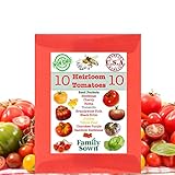 Heirloom Tomato Seeds by Family Sown - 10 Seed Packets of Non GMO Heirloom Tomatoes Including Brandywine, Roma, Tomatillo, Cherry Tomato Seeds and More in Our Seed Starter Kit Photo, new 2024, best price $21.95 review