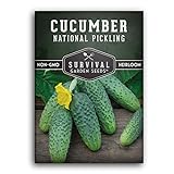 Survival Garden Seeds - National Pickling Cucumber Seed for Planting - Packet with Instructions to Plant and Grow Cucumis Sativus in Your Home Vegetable Garden - Non-GMO Heirloom Variety Photo, new 2024, best price $4.99 review