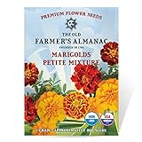 The Old Farmer's Almanac Premium Marigold Seeds (Open-Pollinated Petite Mixture) - Approx 200 Seeds Photo, new 2024, best price $4.29 review