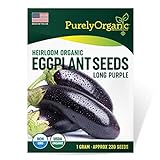 Purely Organic Products Purely Organic Heirloom Eggplant Seeds (Long Purple) - Approx 220 Seeds Photo, new 2024, best price $4.39 ($124.36 / Ounce) review