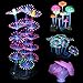 Photo Lpraer 4 Pack Glow Aquarium Decorations Coral Reef Glowing Mushroom Anemone Simulation Glow Plant Glowing Effect Silicone for Fish Tank Decorations review