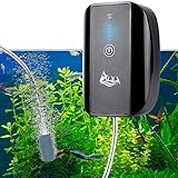 AQQA Aquarium Rechargeable Battery Air Pump,Multifunctional Portable Energy Saving Power Quiet Oxygen Pump, One/Dual Outlets with Air Stone,Suitable for Indoors Power Outages Fishing Photo, new 2024, best price $20.99 review