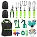 Photo ZNCMRR 52 Pieces Garden Tools Set, Heavy Duty Gardening Kit, Extra Succulent Tools Set with Non-Slip Rubber Grip, Storage Tote Bag and Outdoor Hand Tools, Outdoor Gardening Gifts Tools for Gardeners review