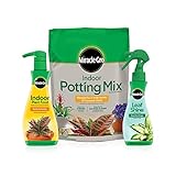 Miracle-Gro Indoor Potting Mix, Indoor Plant Food & Leaf Shine - Bundle of Potting Soil (6 qt.), Liquid Plant Food (8 oz.) & Leaf Shine (8 oz.) for Growing, Fertilizing & Cleaning Houseplants Photo, new 2024, best price $19.12 review
