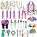 Photo 83 Pcs Garden Tools Set Succulent Tools Set,Heavy Duty Floral Gardening Kit with Storage Organizer and Hand Gloves,Adorable Outdoor Gardening Gifts Tools for Women review