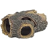 Uniclife Resin Hollow Tree Trunk Betta Log Aquarium Decorations Ornament Fish House Cave Wood House Decor for Small and Medium Fish Tank Photo, new 2024, best price $8.99 review