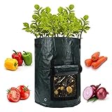 ANPHSIN 4 Pack 10 Gallon Garden Potato Grow Bags with Flap and Handles Aeration Fabric Pots Heavy Duty Photo, new 2024, best price $20.99 review