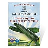 The Old Farmer's Almanac Heirloom Summer Squash Seeds (Black Beauty Zucchini) - Approx 60 Seeds Photo, new 2024, best price $4.29 ($17.38 / Ounce) review