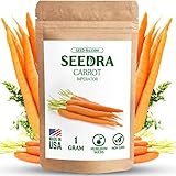 SEEDRA Imperator Carrot Seeds for Indoor and Outdoor Planting - Non GMO and Heirloom Seeds - 900+ Seeds - Sweet Variety of Carrots for Home Vegetable Garden Photo, new 2024, best price $6.00 review