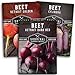 Photo Survival Garden Seeds Beet Collection Seed Vault - Detroit Red, Detroit Golden, Cylindra Beets - Delicious Root & Green Leafy Veggies - Non-GMO Heirloom Survival Garden Vegetable Seeds for Planting review