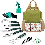 INNO STAGE Gardening Tools Set and Organizer Tote Bag with 10 Piece Garden Tools,Garden Gift Set, Vegetable Gardening Hand Tools Kit Bag with Garden Digging Claw Gardening Gloves Photo, new 2024, best price $23.47 review
