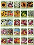 25 Slightly Assorted Flower Seed Packets - Includes 10+ Varieties - May Include: Forget Me Nots, Pinks, Marigolds, Zinnia, Wildflower, Poppy, Snapdragon and More - Made in the USA Photo, new 2024, best price $14.99 ($0.60 / Count) review