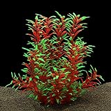 QUMY Large Aquarium Plants Artificial Plastic Fish Tank Plants Decoration Ornament for All Fish 12.6 inch Tall 7.09 inch Wide (Wine Red) Photo, new 2024, best price $9.99 review