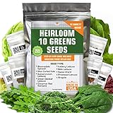 Heirloom Non-GMO Lettuce and Greens Seeds Variety Pack for Outdoor and Indoor Gardening & Hydroponics, 5000+ Seeds - Kale, Butter, Oak, Spinach, Romaine Bibb & More Photo, new 2024, best price $12.90 ($0.00 / Count) review