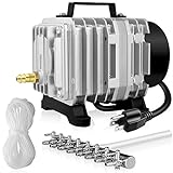 Simple Deluxe Commercial Air Pump LGPUMPAIR75 1189 GPH 58W 75L/min 8 Outlets with Airline Tubing 25 Feet for Aquarium, Pond, Hydroponics Systems Air Pump, Silver Photo, new 2024, best price $49.99 review