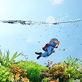 MUNLIT Floating Fish Tank Decorations — Blue Fat Diver, Floating Device Fish Tank Accessories, Small Cartoon Aquarium Ornament and Toy Photo, new 2024, best price $9.99 review