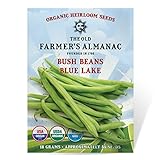 The Old Farmer's Almanac Heirloom Organic Bush Bean Seeds (Blue Lake) - Approx 55 Seeds Photo, new 2024, best price $4.29 ($6.76 / Ounce) review