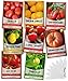 Photo Heirloom Tomatoes for Planting 8 Variety Pack, San Marzano, Roma VF, Large Cherry, Ace 55 VF, Yellow Pear, Tomatillo, Brandywine Pink, Golden Jubilee Tomato Seeds for Garden Non GMO Gardeners Basics review