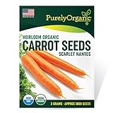 Purely Organic Products Purely Organic Heirloom Carrot Seeds (Scarlet Nantes) - Approx 1800 Seeds Photo, new 2024, best price $4.39 review