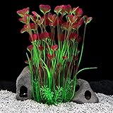 QUMY Large Aquarium Plants Artificial Plastic Fish Tank Plants Decoration Ornament for All Fish (B-Red) Photo, new 2024, best price $11.99 review