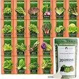 Bulk Lettuce & Leafy Greens Seed Vault - 3000+ Non-GMO Vegetable Seeds for Planting Indoor or Outdoor - Kale, Spinach, Butter, Oak, Romaine Bibb & More - Hydroponic Home Garden Seeds (20 Variety) Photo, new 2024, best price $21.95 ($1.10 / Count) review